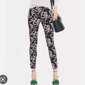 Banana Republic Sloan Floral Green pants 2